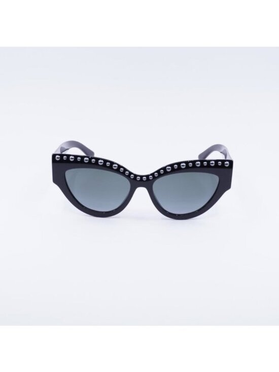 Jimmy Choo SONJA/G/S 0807 9O Sunglasses Black Cat Eye Frame, Grey Lenses main image 9
